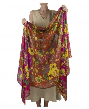 Палантин Женский SN40-PRINTEMPS/FUCHSIA